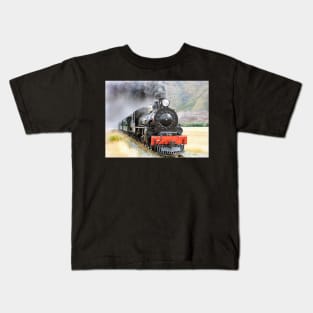 Kingston Flyer Steam Train New Zealand Kids T-Shirt